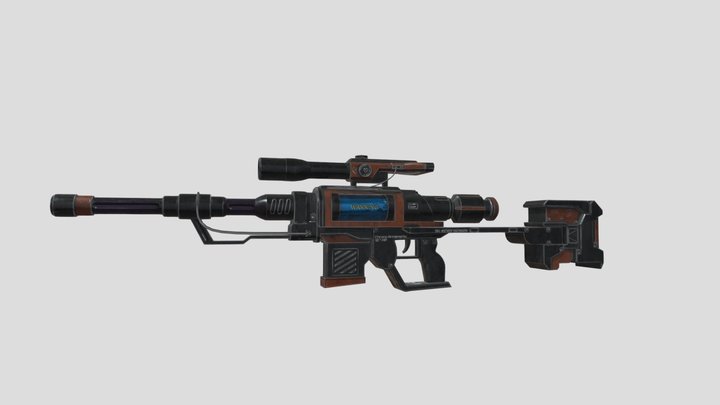 Sci-Fi Sniper Rifle 3D Model