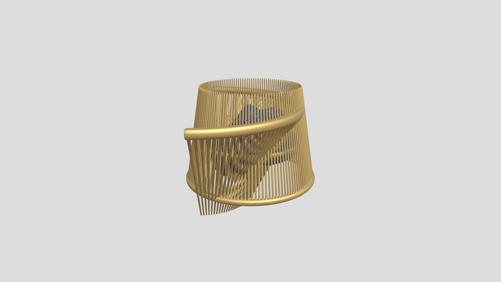 Brass Gold Modern Minimalist Rod Chair