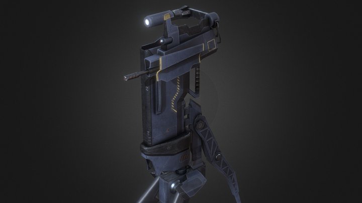 Combine Sentry Gun (Half Life 2: RTB:R Mod) 3D Model