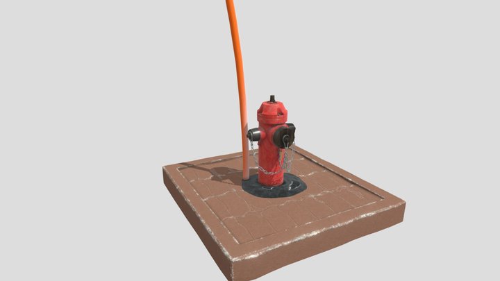 Final Hydrant FBX 3D Model