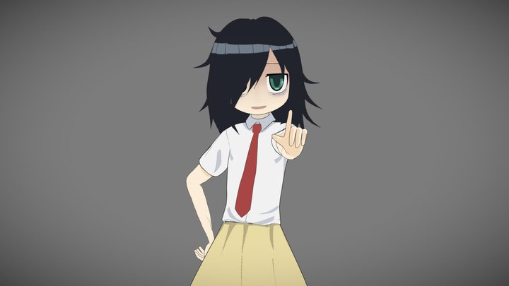 Tomoko Kuroki | Watamote 3D Model