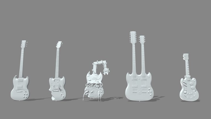 Guitars [HW: Secondary forms] 3D Model