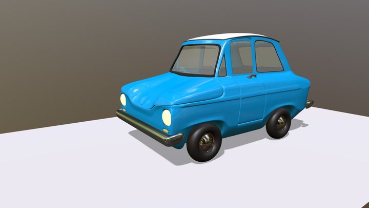 Toon Car 3D Model