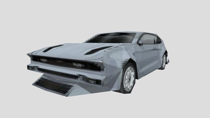 PSX/PS1 sports car 3D Model