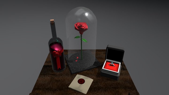 Prop-osal low-poly set 3D Model