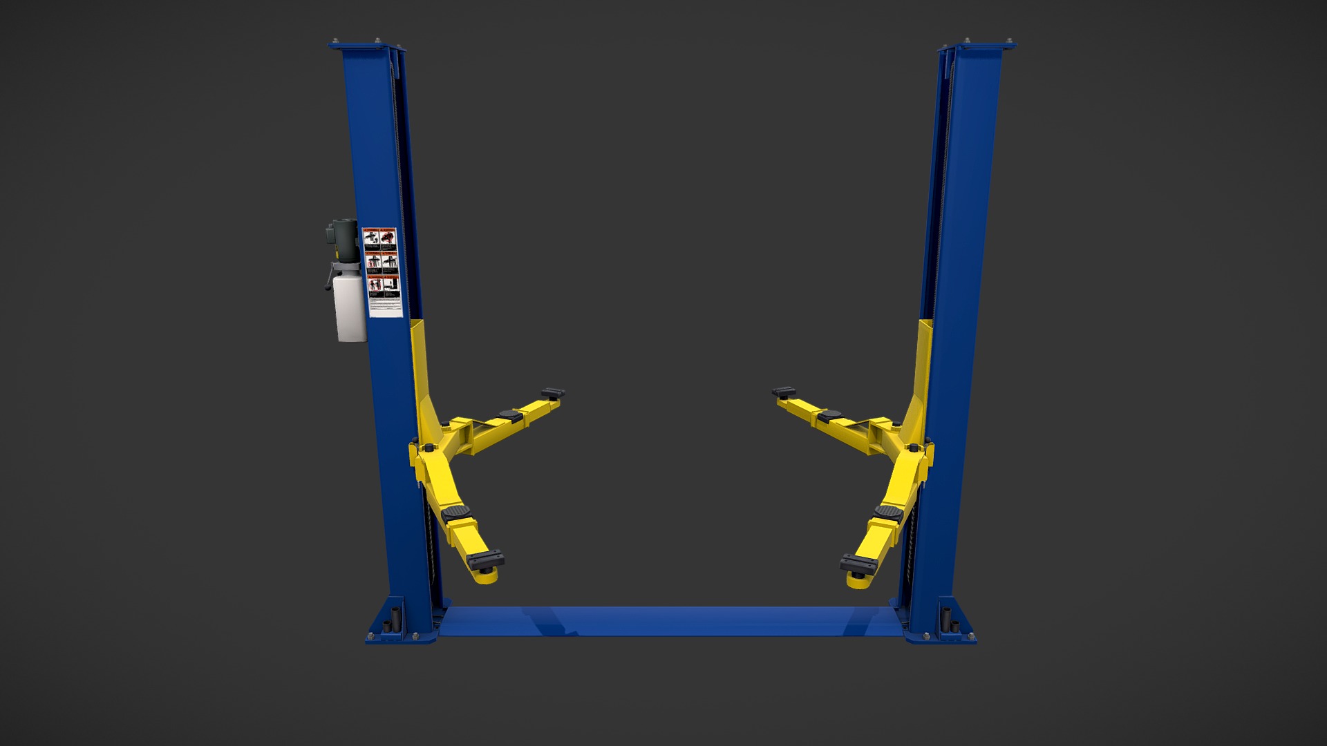 3D model Car Lift - This is a 3D model of the Car Lift. The 3D model is about a few blue and yellow toy airplanes.