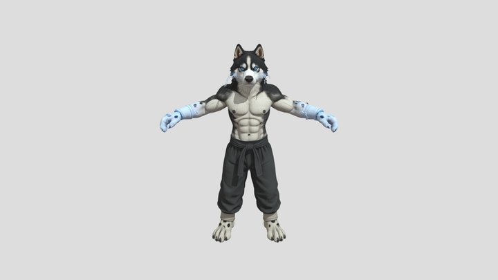 Koda the Husky – Iron Paw Enforcer 3D Model