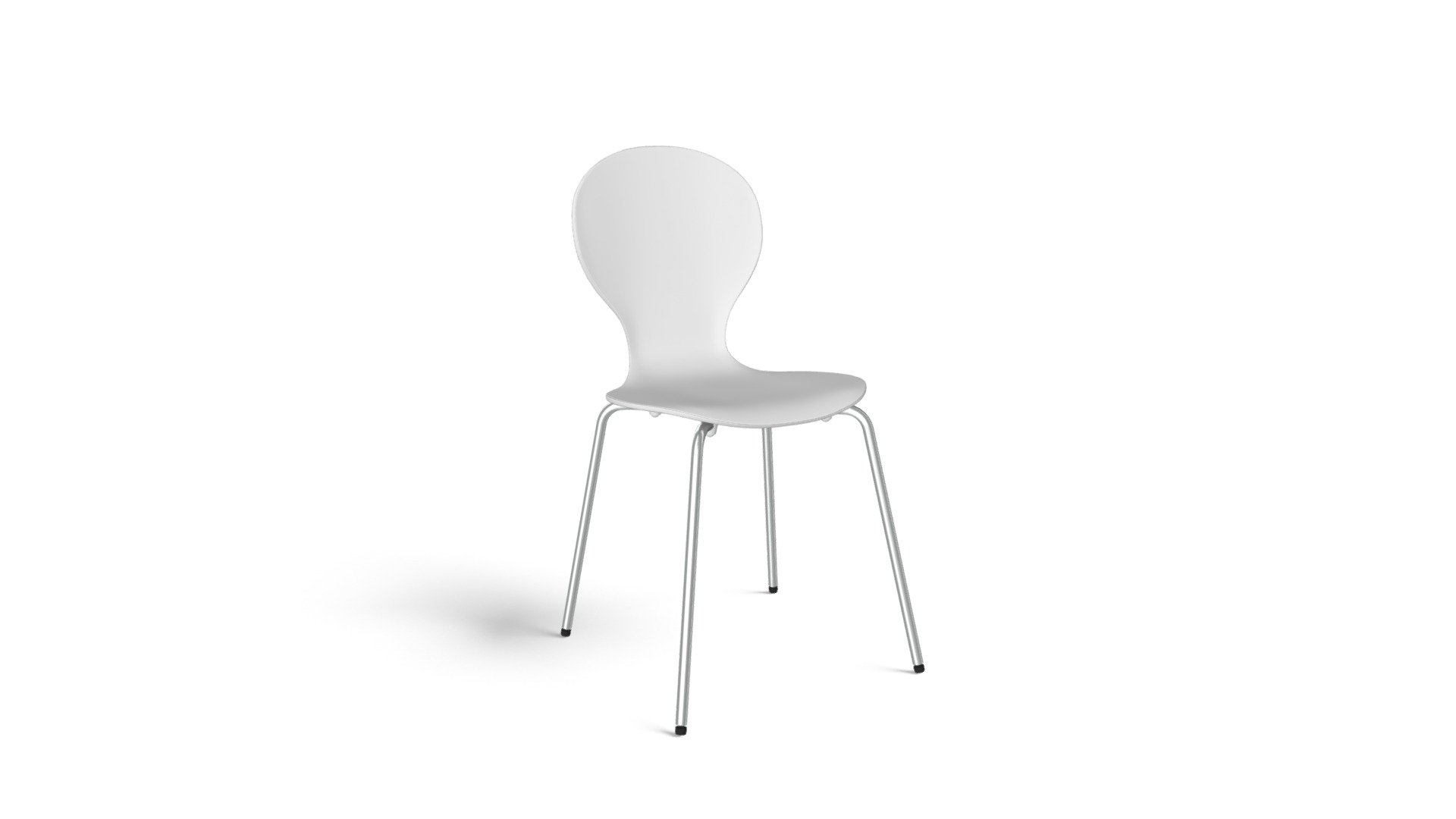 Set of 2 Kitsch Dining Chairs, White Download Free 3D model by MADE