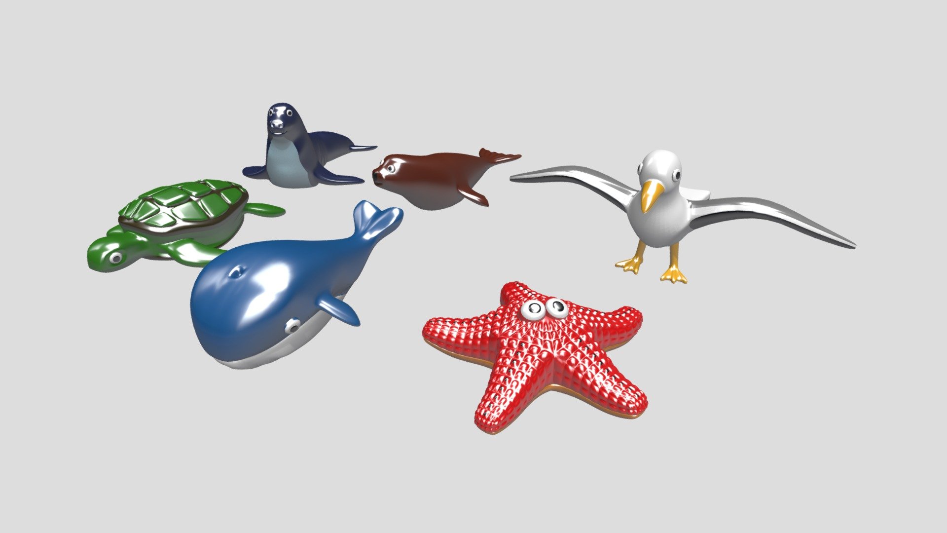 Sea Creatures toys in Kinder-Surprise style