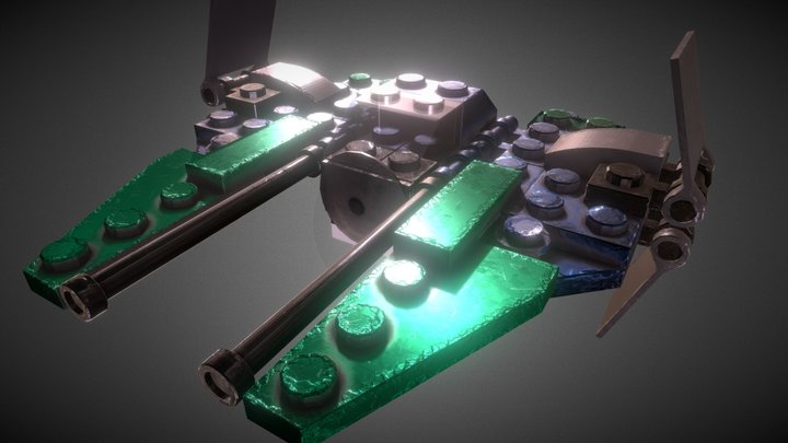 LEGO StarWars - Interceptor |Texture Mapped 3D Model