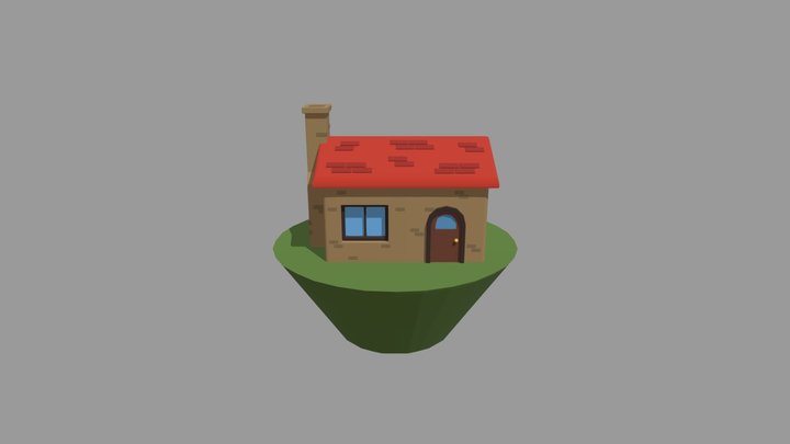 A Simple Low Poly House 3D Model