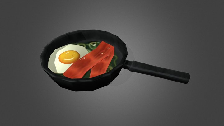 Eggs and Bacon 3D Model