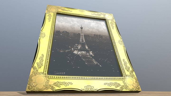 Ornate Picture Frame 3D Model