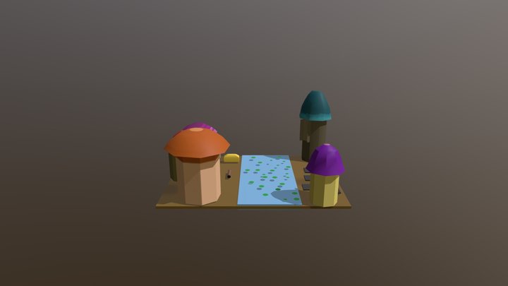 Mushroom Enviroment 3D Model