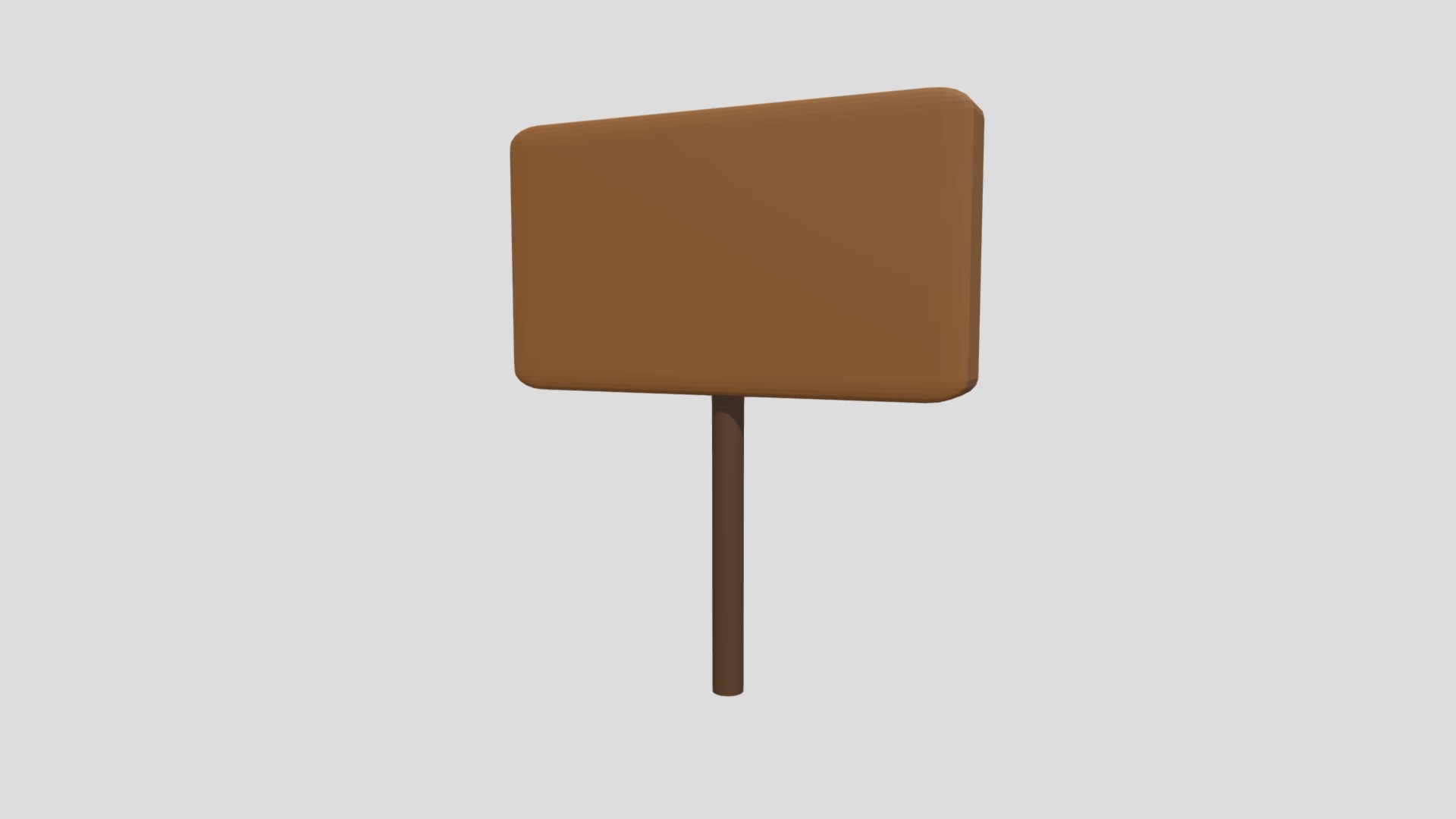 3D model Sign - This is a 3D model of the Sign. The 3D model is about a brown square table.