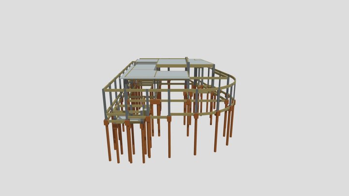 PROJETO ESTRUTURAL - RESIDÊNCIA DC 3D Model