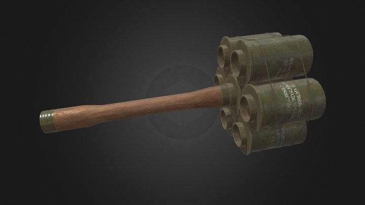 Stielhandgranate M24 Stick Grenade Bundle 3D Model