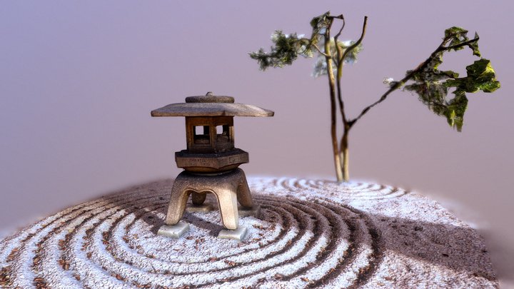 Japanese Zen Garden 3D Model