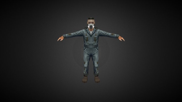 Stylized Janitor - Low Poly NPC 3D Model