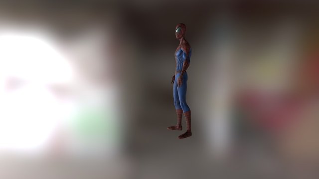 Semi cartoon spiderman 3D Model