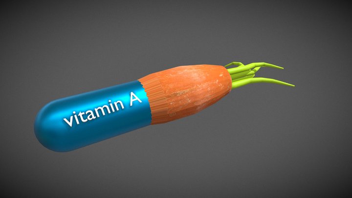 carrot in tablet 3D Model