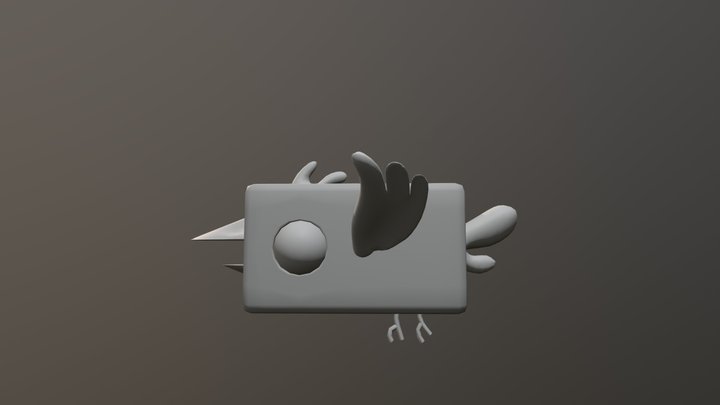 Rectangular bird 3D Model