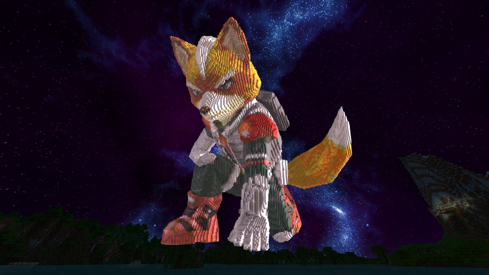 Minecraft Fox McCloud Build Schematic