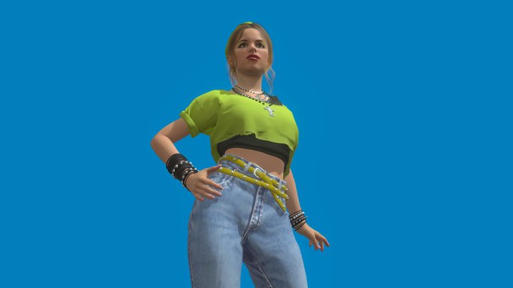 Emma Mountebank 80's The Quarry 3D Model