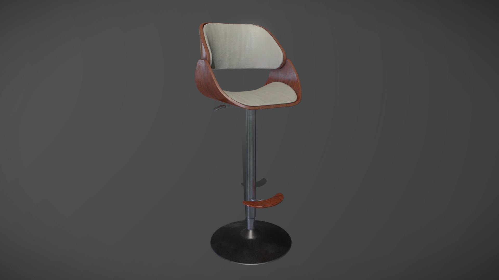 3D model Lounge Barstool - This is a 3D model of the Lounge Barstool. The 3D model is about a chair with a cushion.