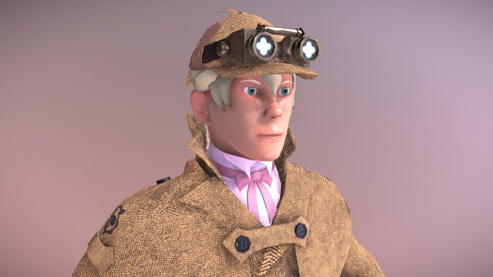 Character Modelling- Herlock Sholmes (Textured) 3D Model
