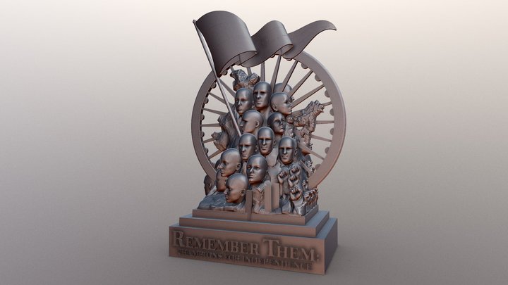 Remember them champions for independence 3D Model