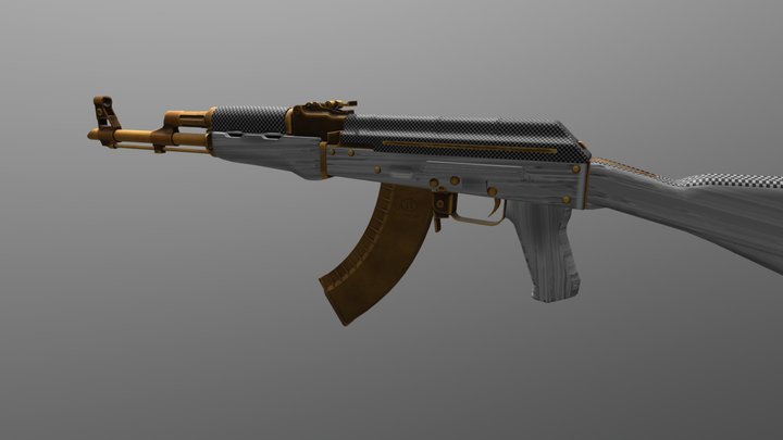 Ak47 Elegante 3D Model
