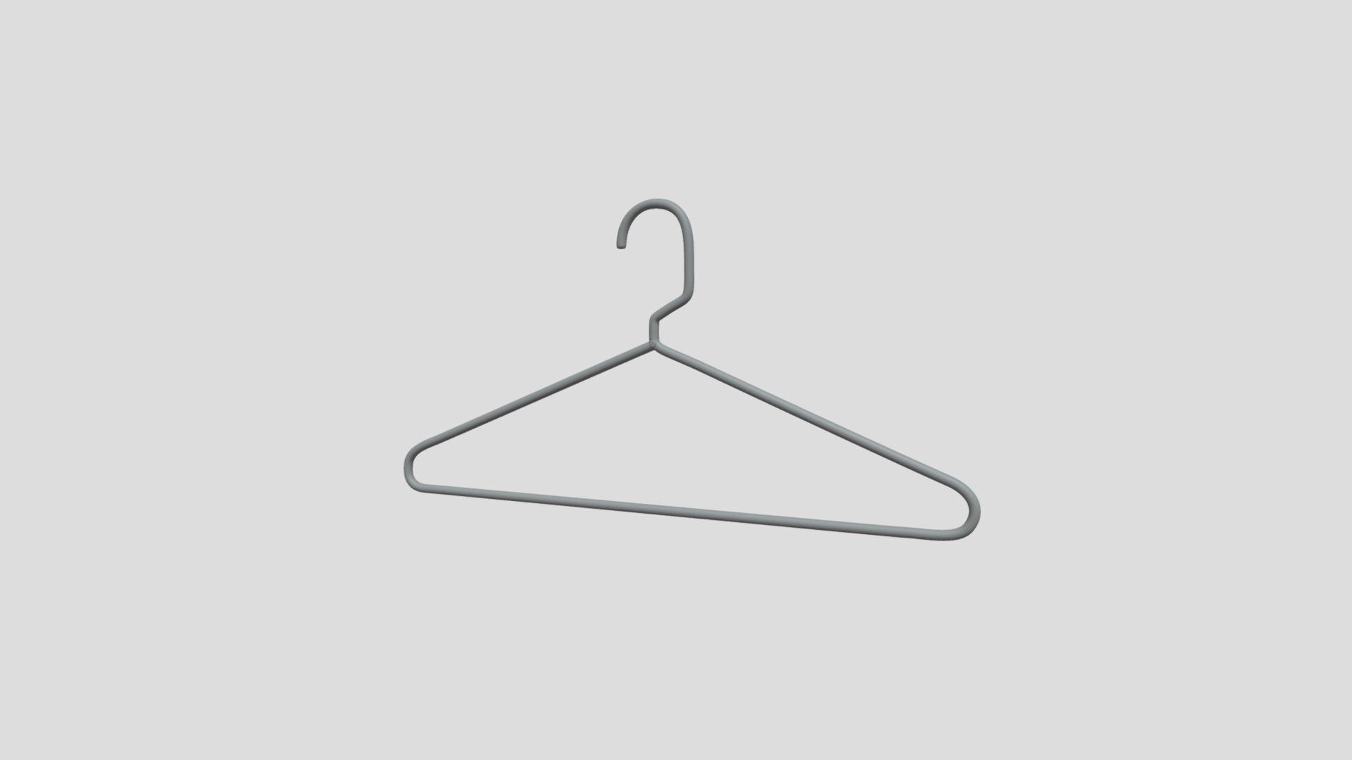3D model Clothes Hanger - This is a 3D model of the Clothes Hanger. The 3D model is about a metal bar with a handle.