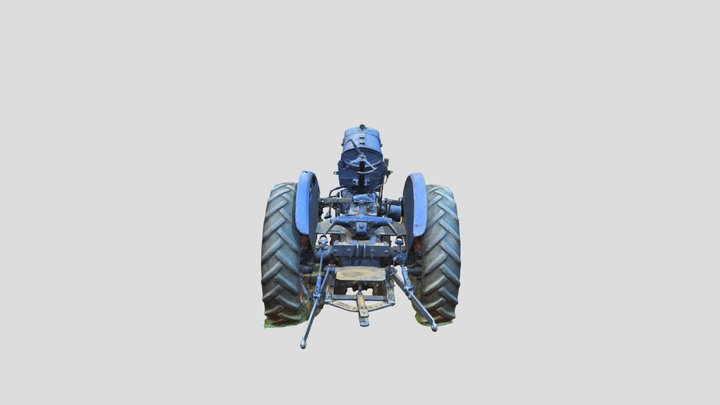 Old Rusty Tractor 3D Model