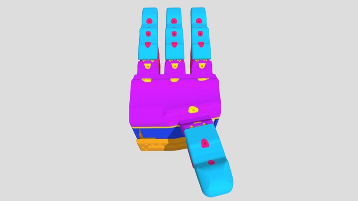 LEAP v2 Assembly Round Finger Top Mount Right 3D Model