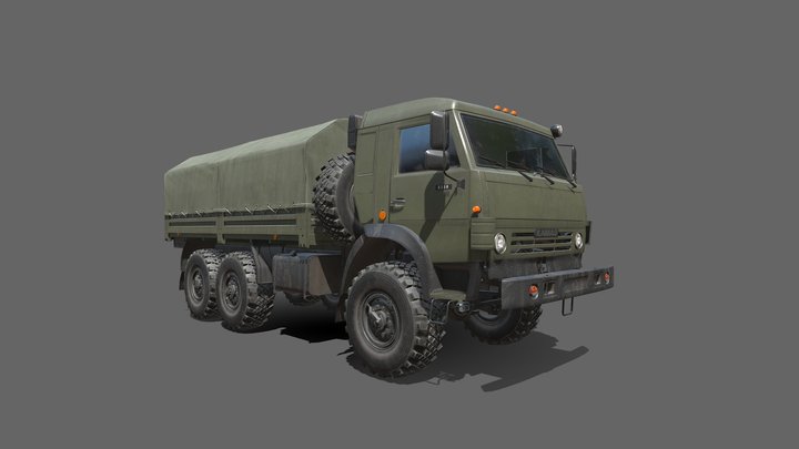 Kamaz 5350 General utility truck 3D Model