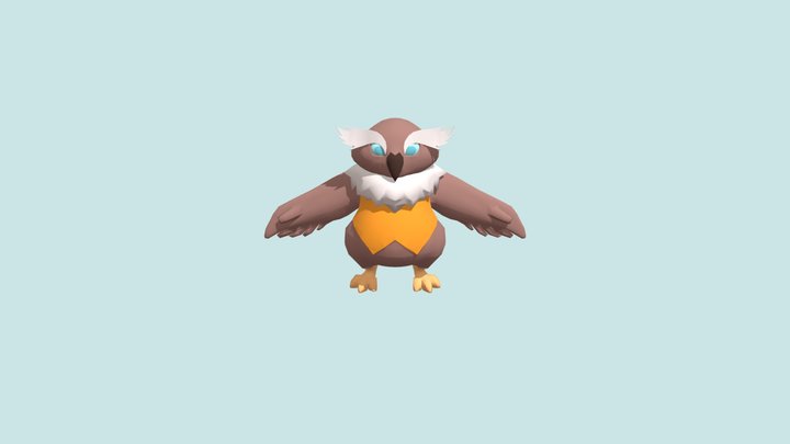 Train Owl 3D Model