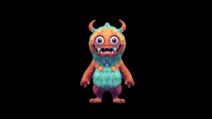 FREE Cute Rigged Monster 3D Model