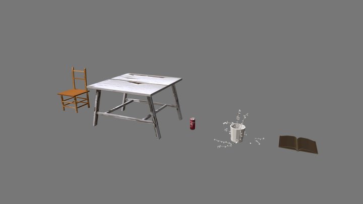 Forest Loner - Unwrap 2 More detailed props 3D Model