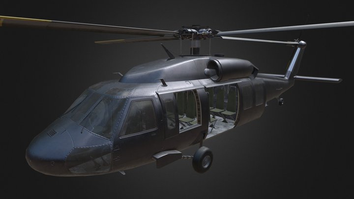 Black Hawk Helicopter 3D Model