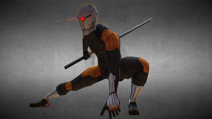Ninja Cyborg 3D Model