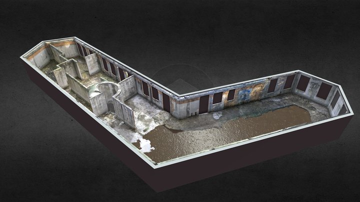 Destroied Bulding - Abandoned House - VR house 3D Model
