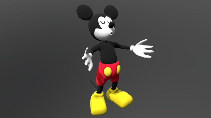 Mickey Mouse whistling 3D Model