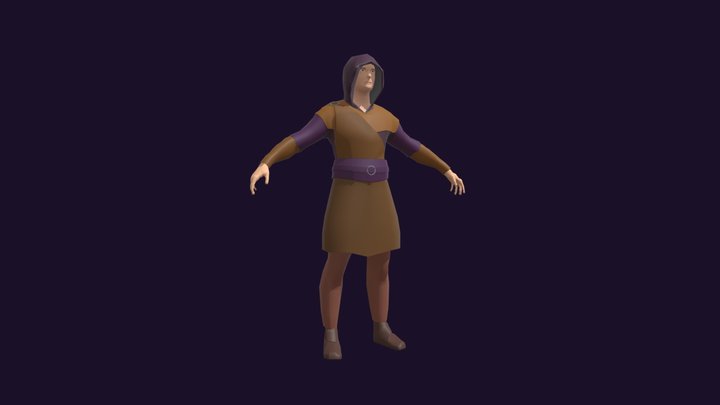 Low_Poly_Mage Final 3D Model