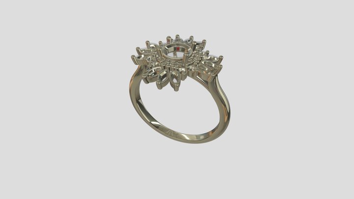 ADRG005 Diamond ring engagemet wedding jewelry – Modello 3D gratuito STL