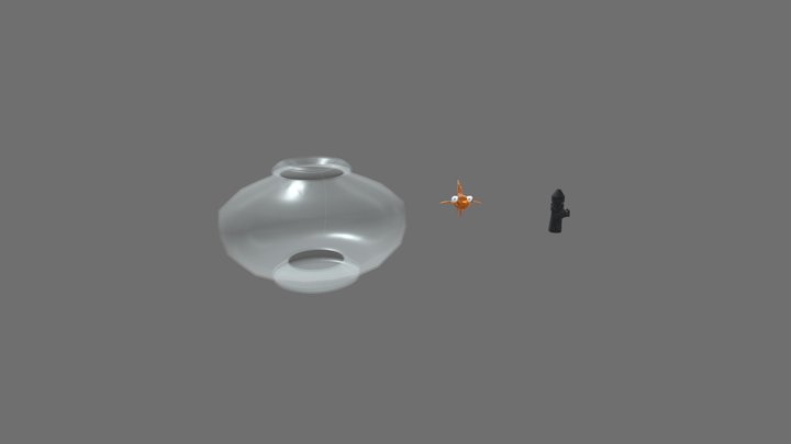 textured fishbowl and decoration 2 (final) 3D Model