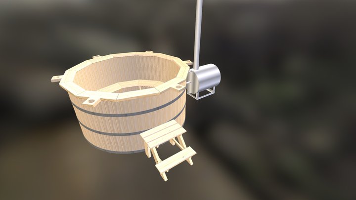 hot_tub_with_stove 3D Model