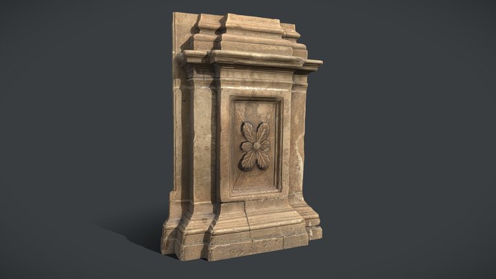 Pedestal de piedra 3D Model