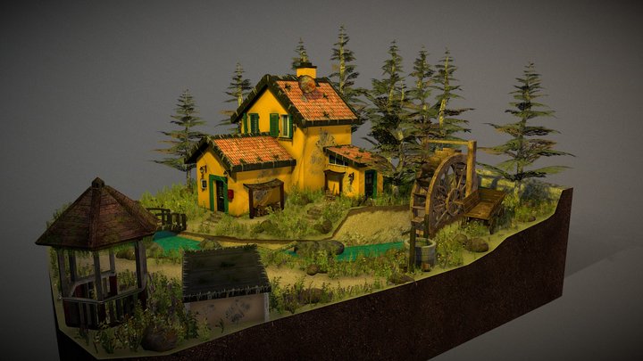 DAE Diorama - Grandma's House 3D Model
