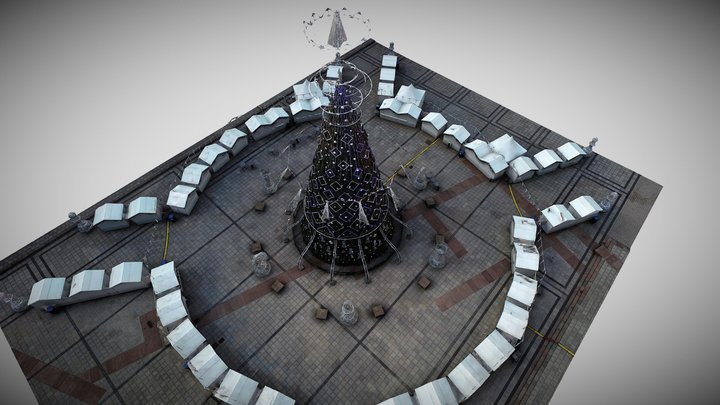 Vilnius Christmas tree 2019 3D Model